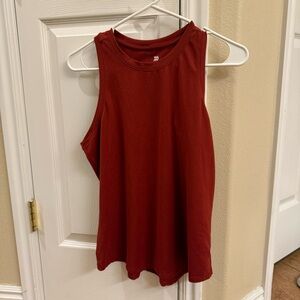 All In Motion Racerback Tank Top Terracotta Red Small Workout Activewear